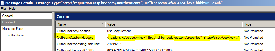 Outbound Context Properties
