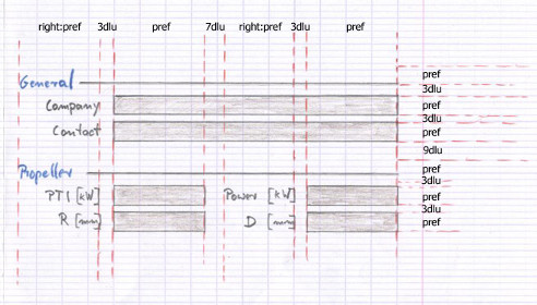 Form layout mockup